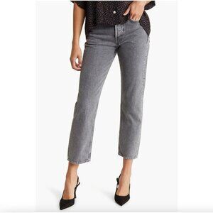 rag & bone Maya Ankle Slim High-Rise Rigid Jeans Callie LIGHT Gray Womens Size 2